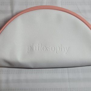 White & Pink Philosophy Make Up Bag